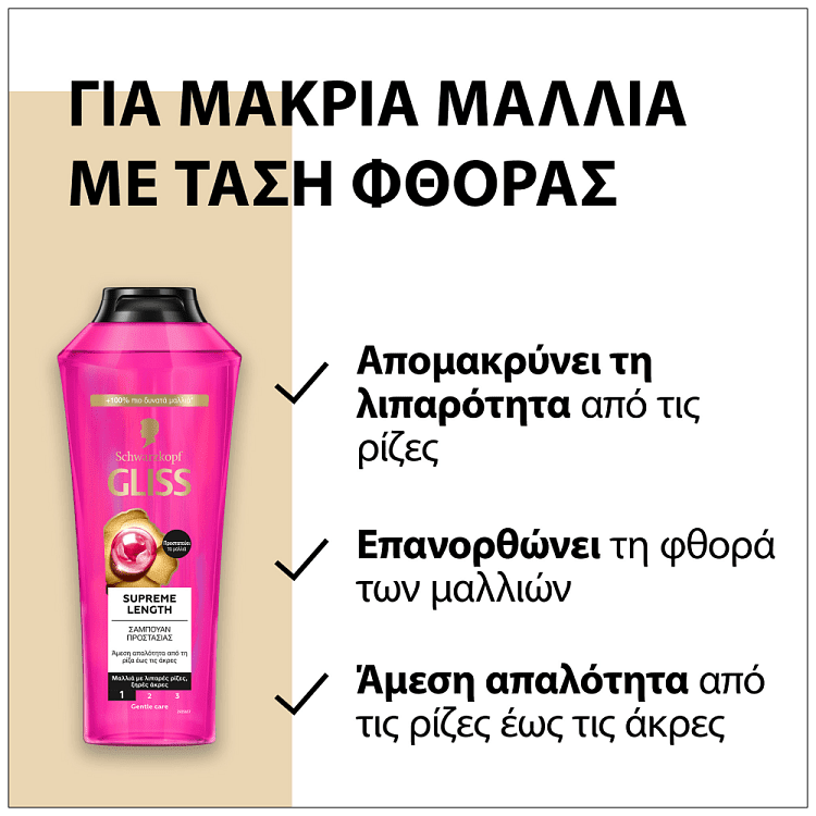Gliss Supreme Length Σαμπουάν 400ml