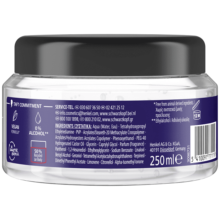 Taft Power Gel Titanium 250ml