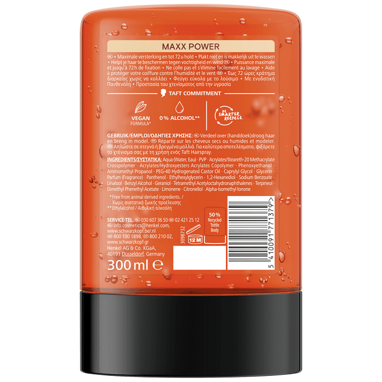 Taft Gel Maxx Power 300ml