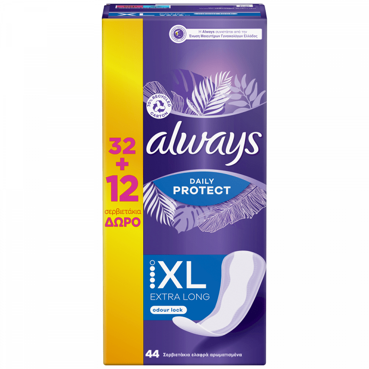 Always Extra Protect Long Plus Σερβιετάκια 32τεμ + 12Δώρο