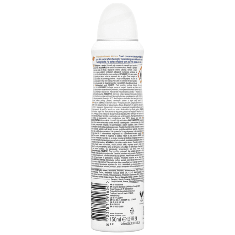 Dove Αποσμητικό Σωμ. Spray Advanced Care Mat 150ml