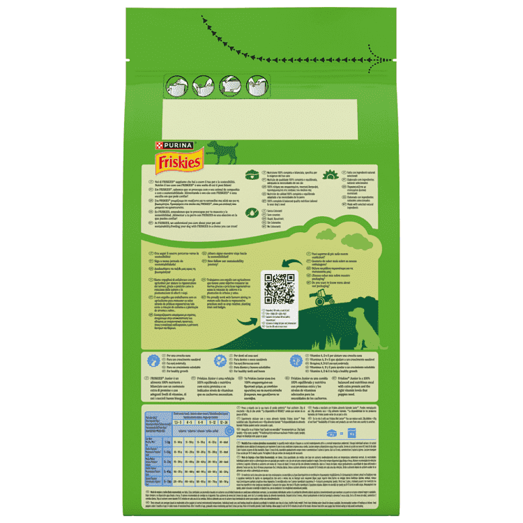 Friskies Junior Για Κουτάβια Με Κοτόπουλο, Γάλα & Λαχανικά 1,5kg