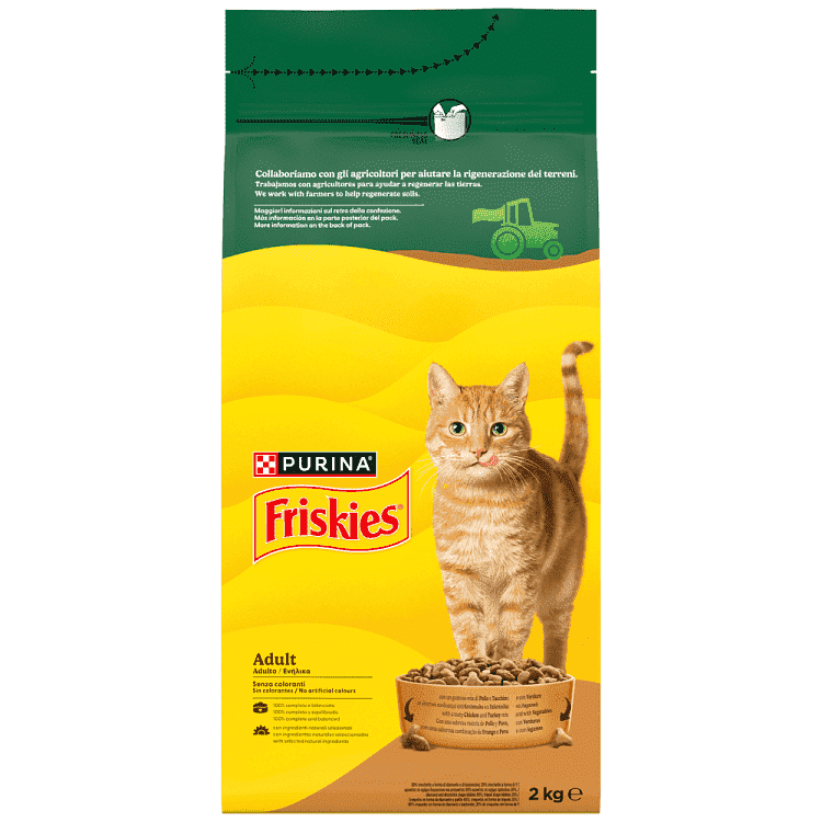 Friskies Ξηρά Τροφή Για Γάτες Adult Κοτόπουλο Γαλοπούλα & Ελιές 2kg