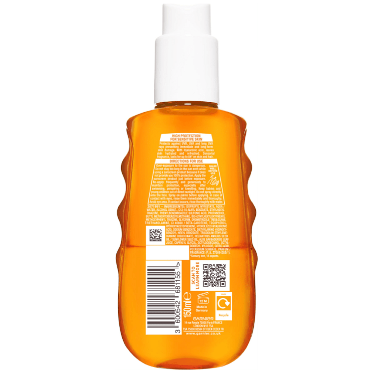 Ambre Solaire Sensitive Advanced Αντηλιακό Νερό SPF30+ 150ml