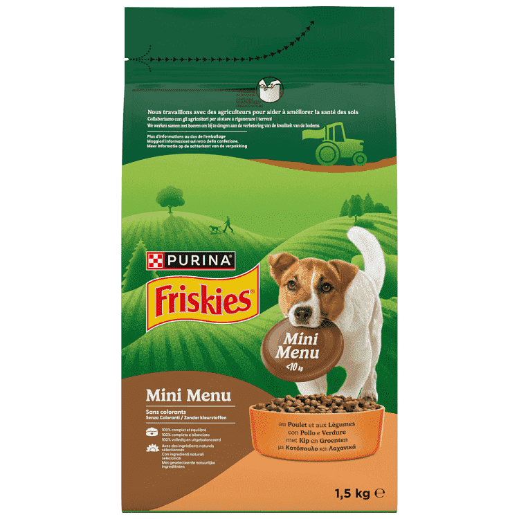 Friskies Ξηρά Τροφή Mini Menu Κοτόπουλο & Λαχανικά 1,5kg