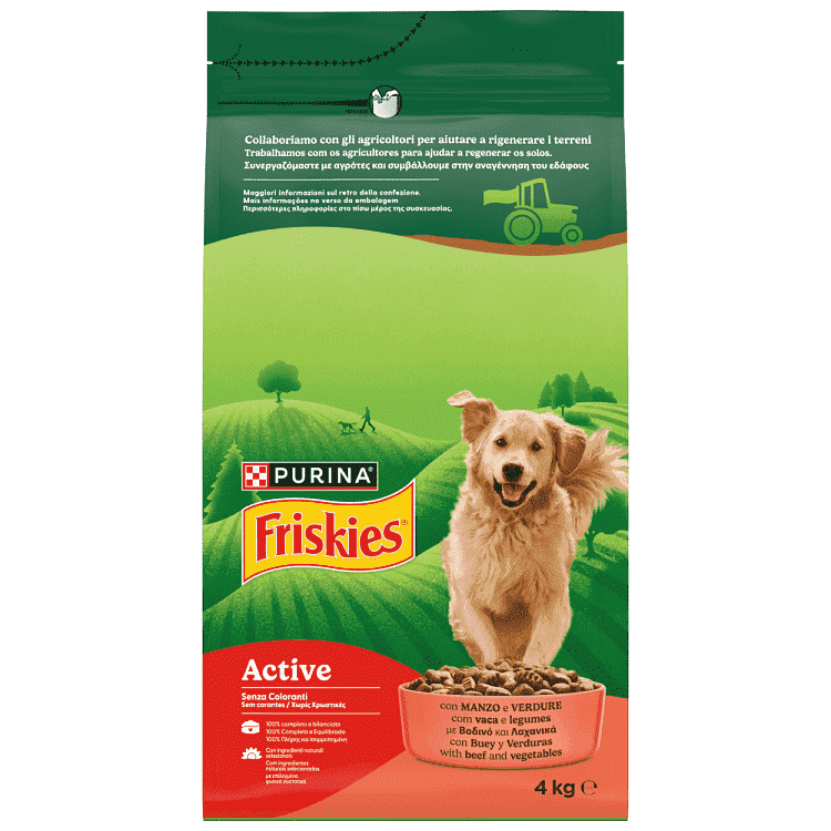 Friskies Active Ξηρά Τροφή Σκύλων Βοδινό 4kg