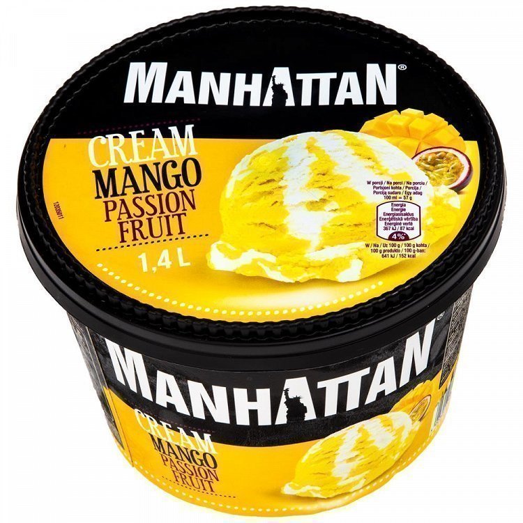 Nestle Manhattan Παγωτό Βανιλιά Μάνγκο & Passion Fruit 860gr (1400ml)