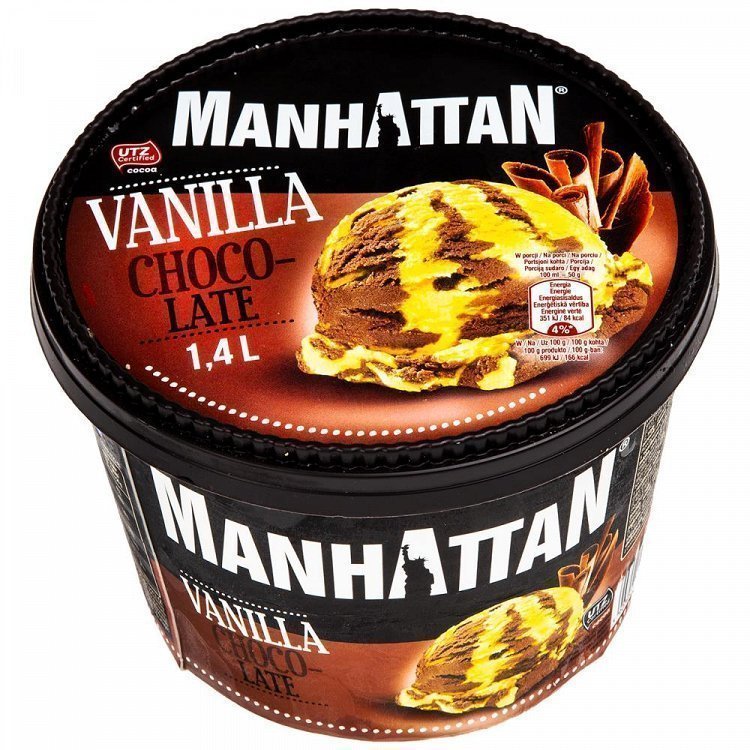 Nestle Manhattan Παγωτό Βανίλια-Σοκολάτα 700gr (1400ml)