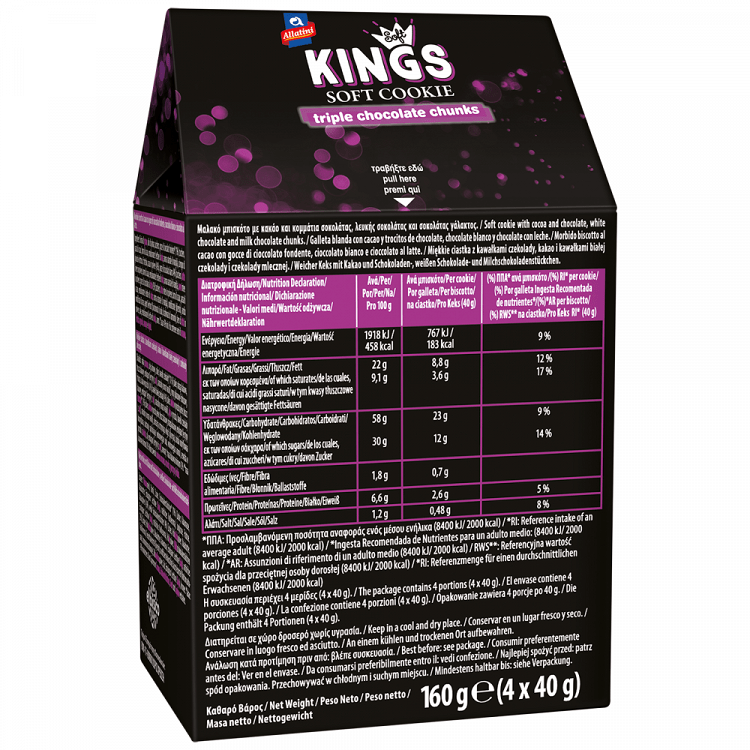 Kings Soft Cookie Triple Chocolate Chunks 160gr
