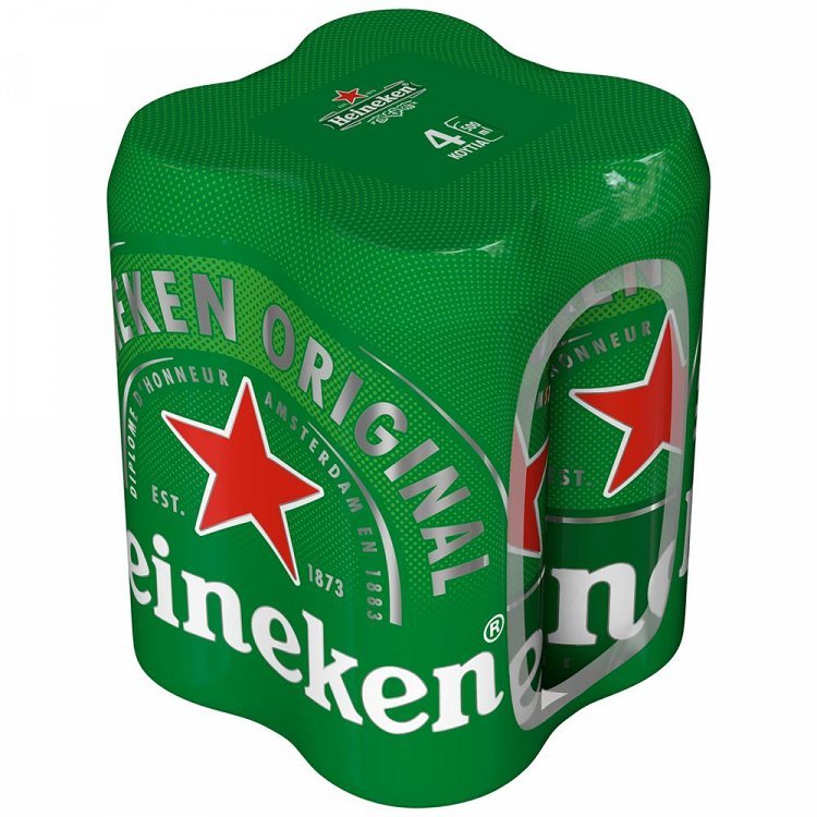 Heineken Μπύρα Lager Κουτί 4x500ml