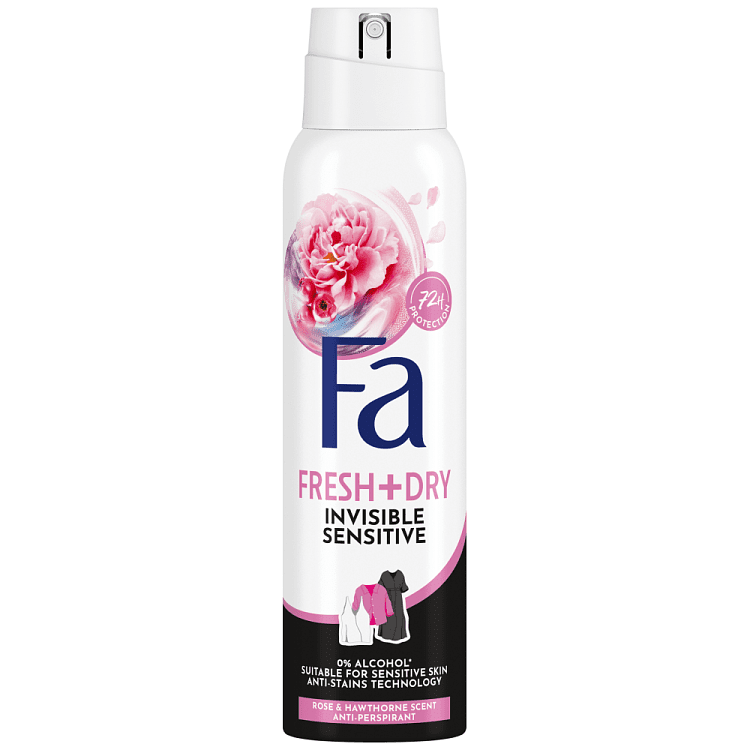 Fa Αποσμητικό Σώματος Σπρέι Invisible Sensitive 150ml