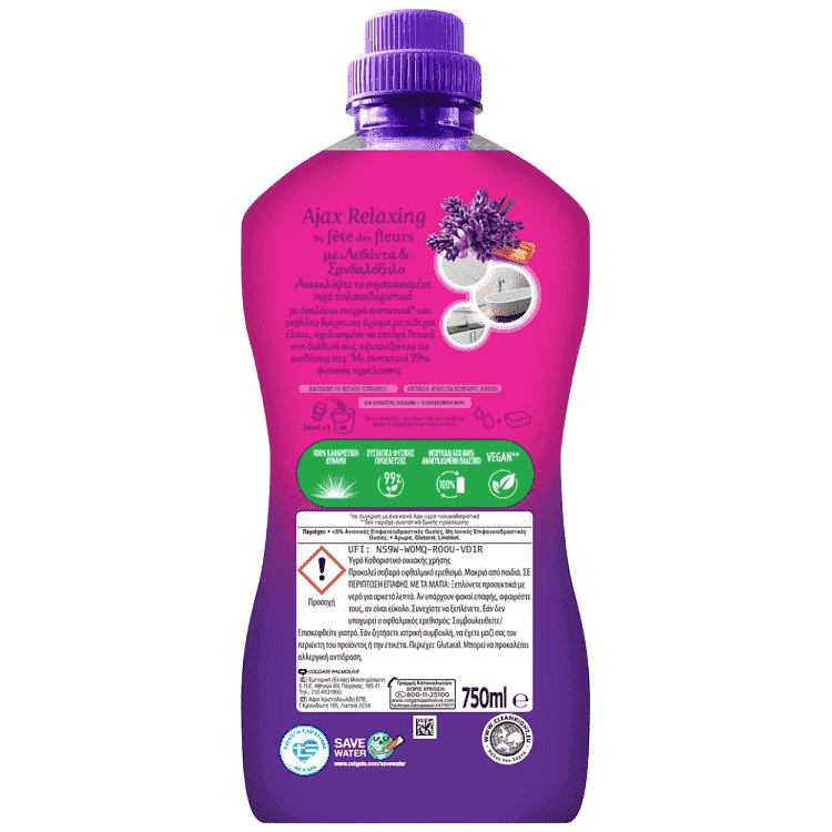 Ajax Fete De Fleurs Relaxing Υγρό Καθαριστικό 750ml