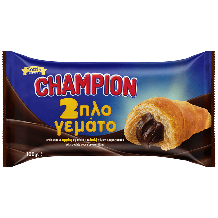 Champion Κρουασάν Με Διπλή Γέμιση Κρέμα Κακάο 100gr