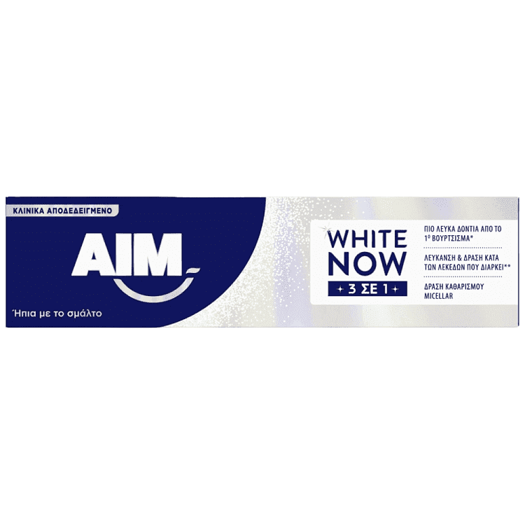 Aim Οδοντόκρεμα White Now 3 In 1 2x75ml