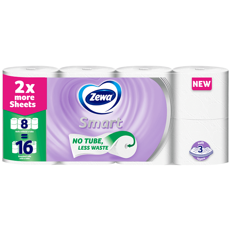Zewa Smart Χαρτί Υγείας 3φύλλα 8άρι 1,248gr