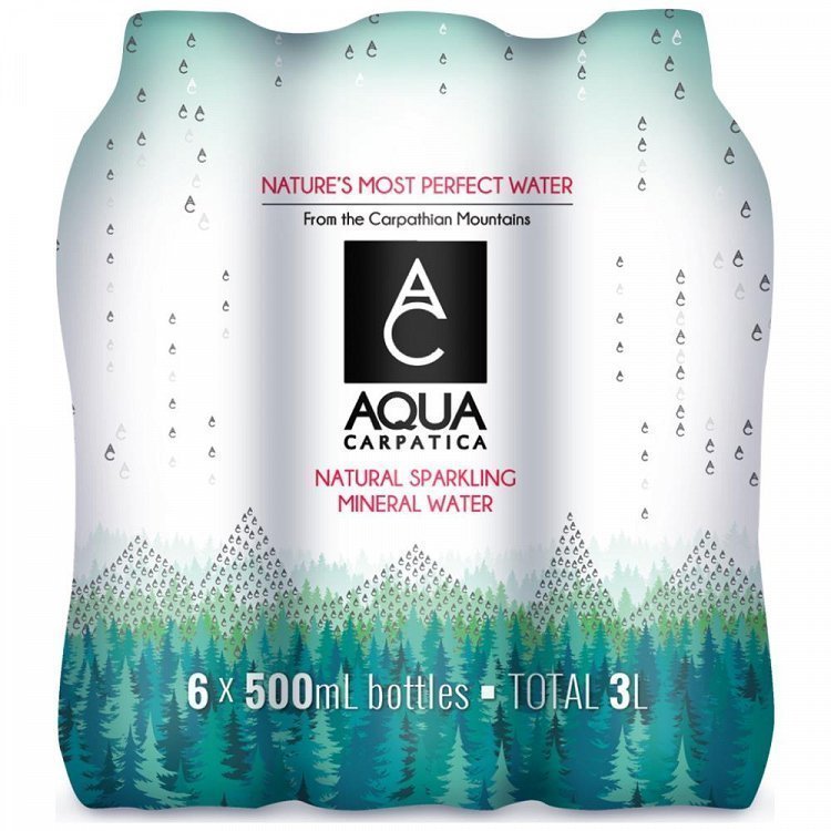 Aqua Carpatica Ανθρακούχο Νερό 500ml (6τεμ)