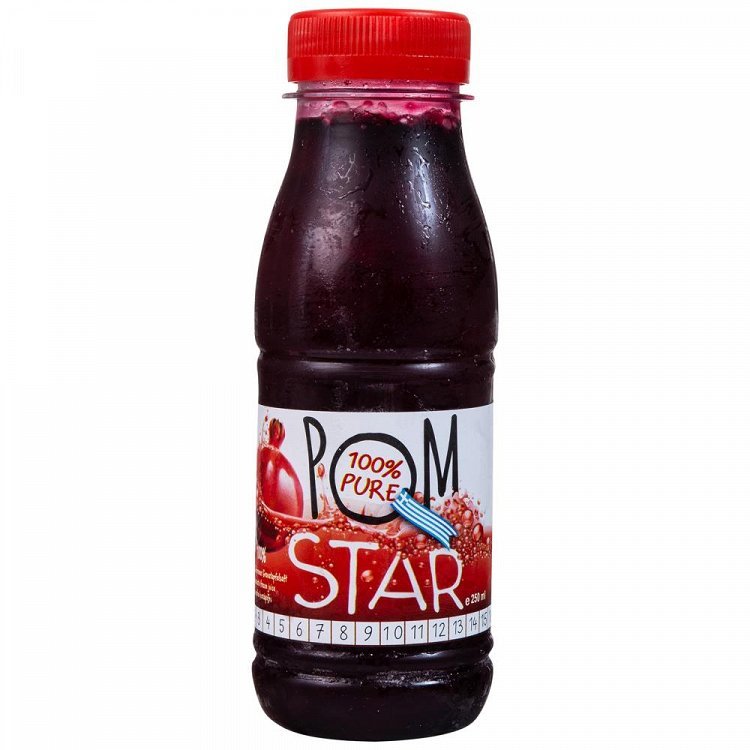 Pom Star Χυμός Ροδιού 100% Φυσικός Κατεψυγμένος 250ml