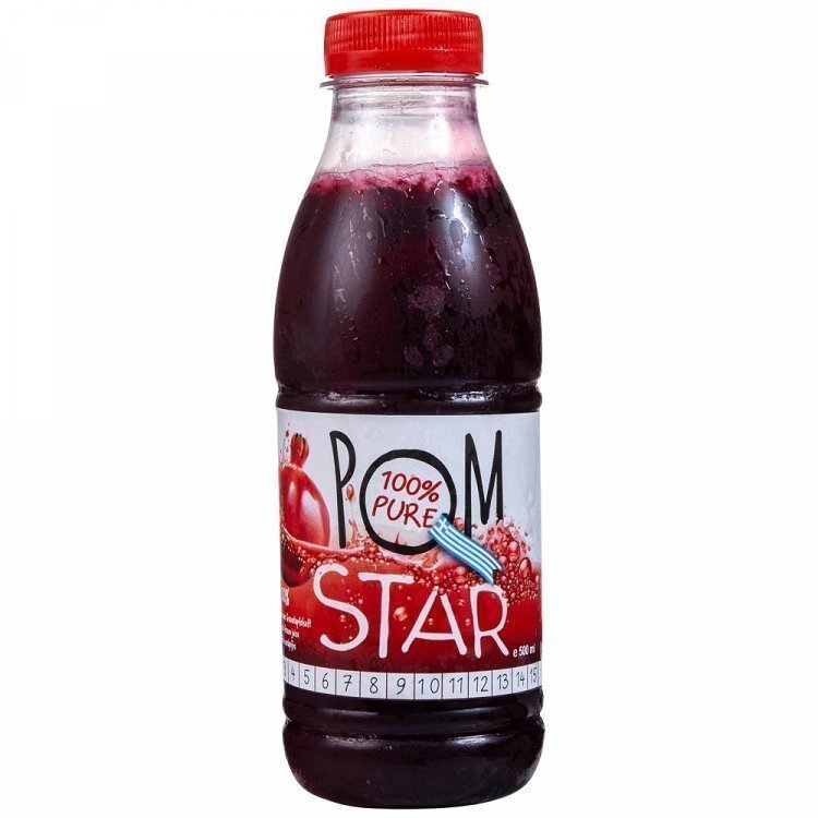 Pom Star Χυμός Ροδιού 100% Φυσικός Κατεψυγμένος 500ml