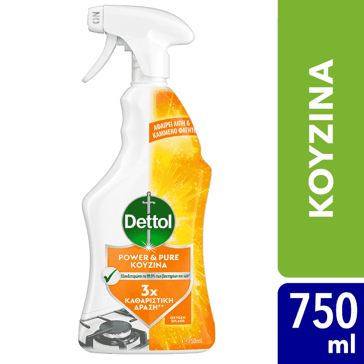 Dettol Power & Pure Καθαριστικό Κουζίνας Αντλία 750ml