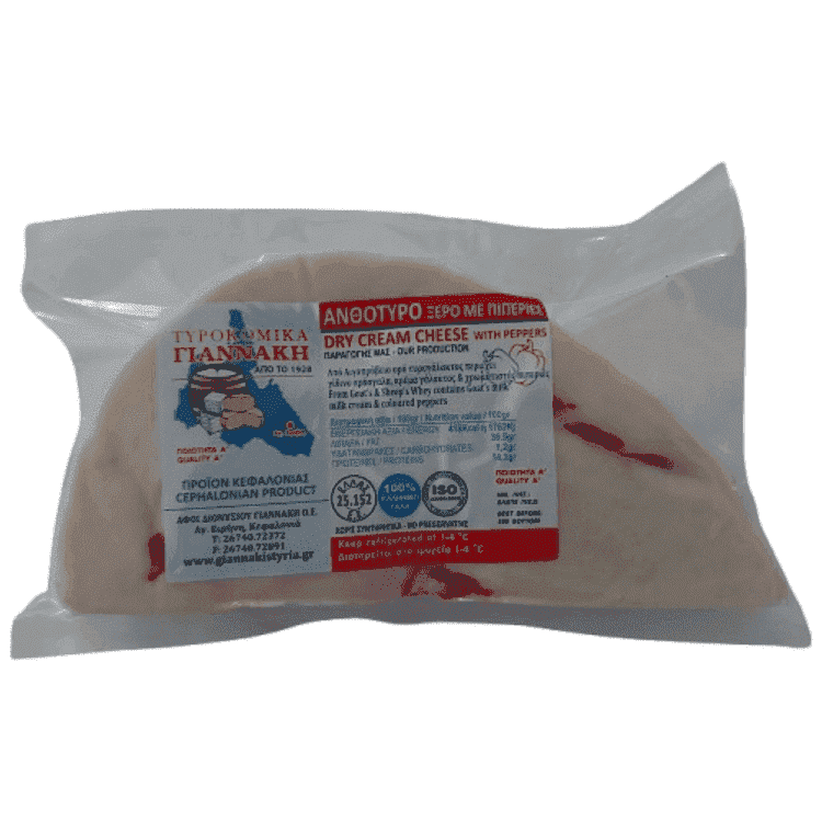 Γιαννάκη Ανθότυρο Ξερό Με Γλυκιές Πιπεριές Tιμή Κιλού