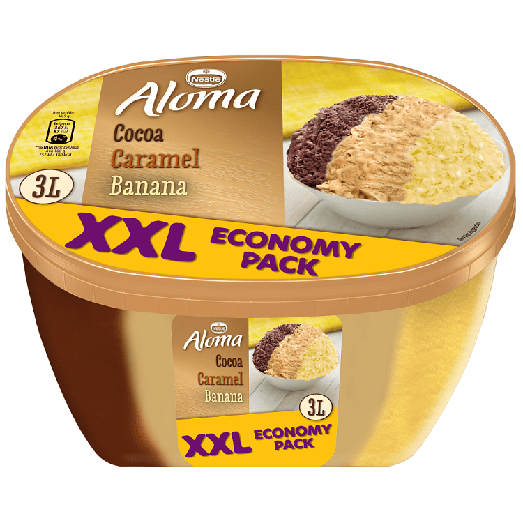 Aloma Παγωτό Καραμέλα-Μπανάνα 1.455gr (3000ml)