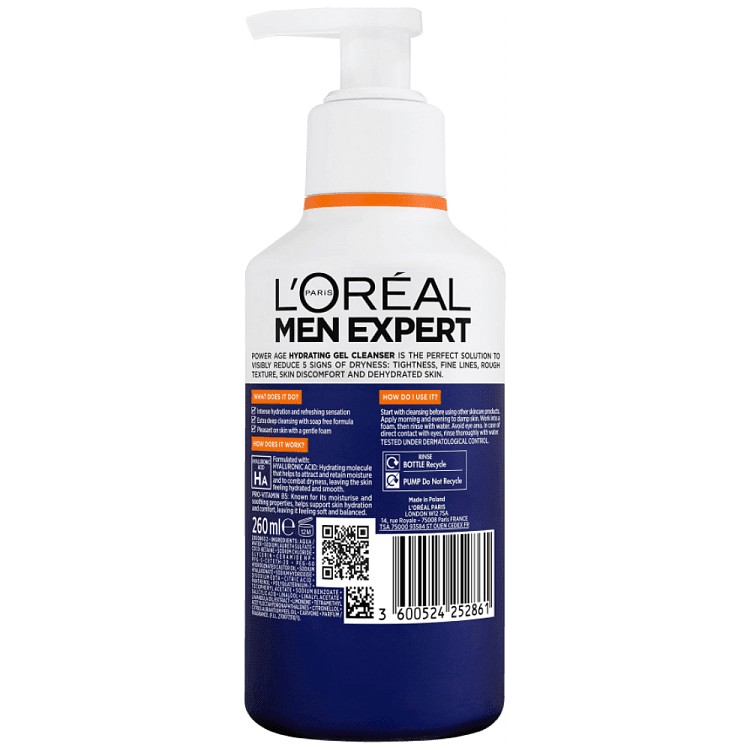 L'oreal Men Expert Gel Καθαρισμός Προσώπου 260ml