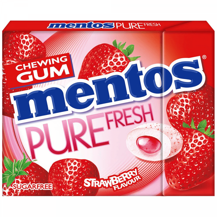 Mentos Pure Fresh Strawberry Τσίχλες 30gr