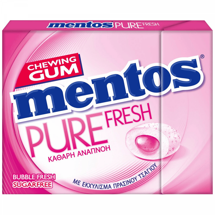 Mentos Pure Fresh Bubble Fresh Τσίχλες 12τεμ