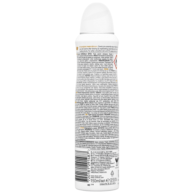 Dove Αποσμητικό Σωμ. Spray Advanced Care Coconut 150ml