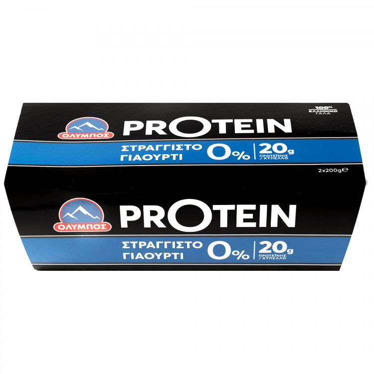 Όλυμπος Protein Γιαούρτι Στραγγιστό 0% 2x200gr