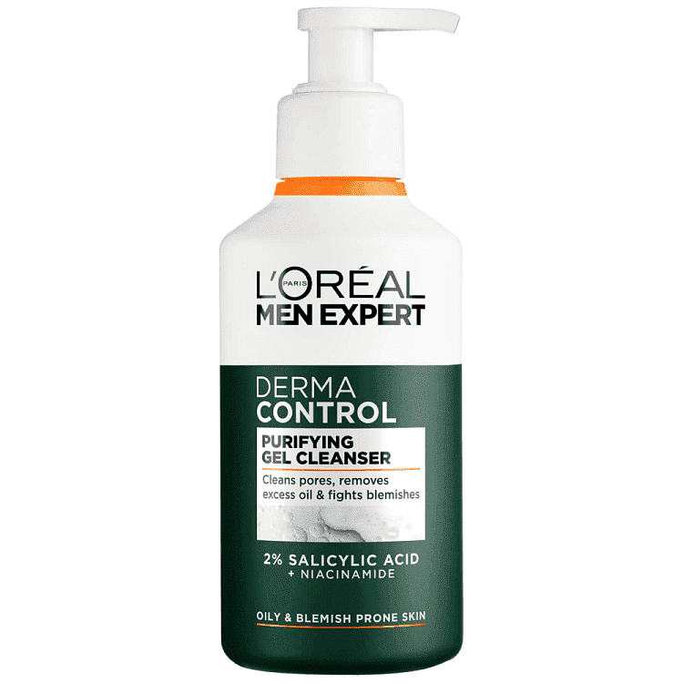 L'oreal Men Derma Control Gel Καθαριστικό Προσώπου 260ml