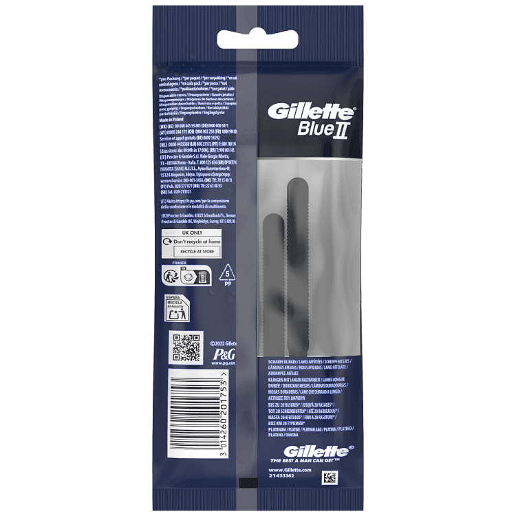 Gillette Blue II Fixed Ξυραφάκια Μιας Χρήσης 5τεμ