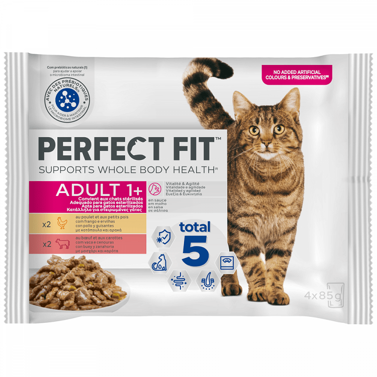 Perfect Fit Υγρή Τροφή Για Στειρωμένες Γάτες Meat 4x85 gr