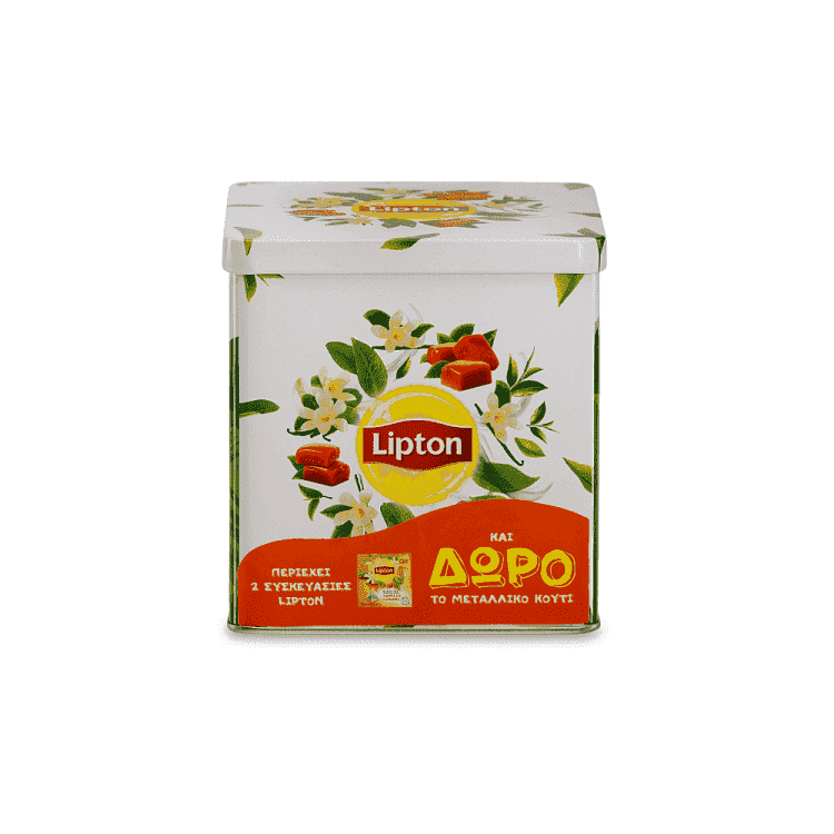 Lipton Tin Box Βανίλια Καραμέλα Σετ 24x2