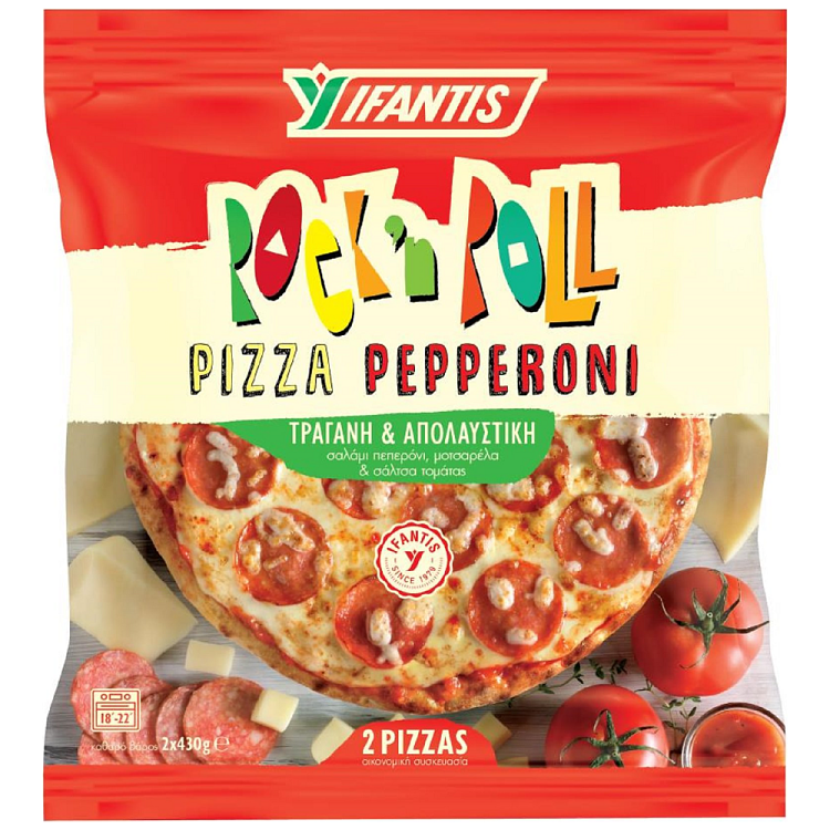 Υφαντής Πίτσα Rock N' Roll Pepperoni (2x430gr) 860gr