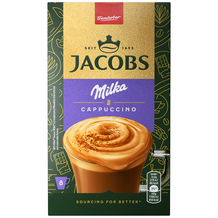 Jacobs Καφές Cappuccino Milka 8τεμ 126,4gr