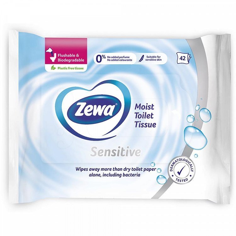 Zewa Sensitive Χαρτι Υγείας Υγρό 42τεμ