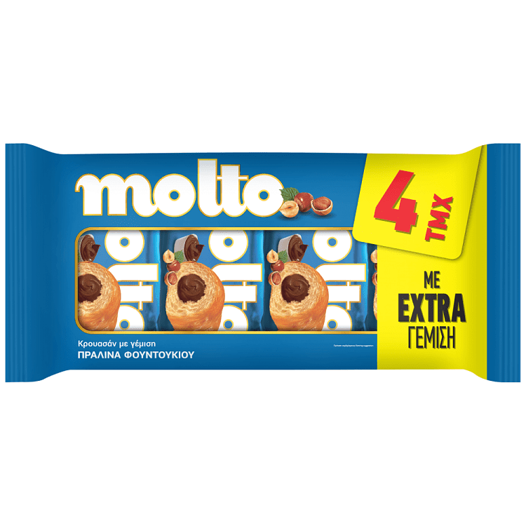 Molto Κρουασαν Πραλίνα Φουντουκιού 4χ98gr