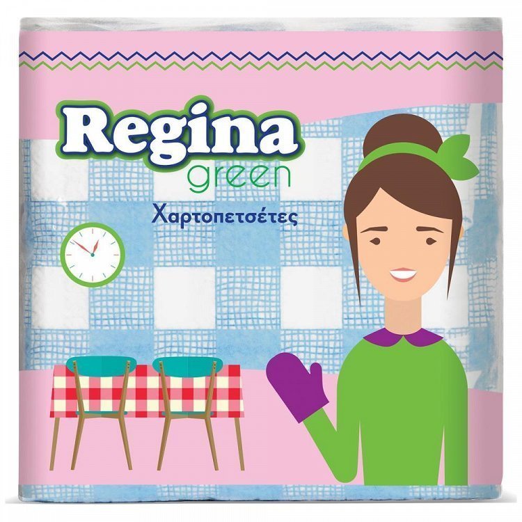 Regina Green Χαρτοπετσέτες Καρώ 30x30cm 60Φύλλων 0,092kg