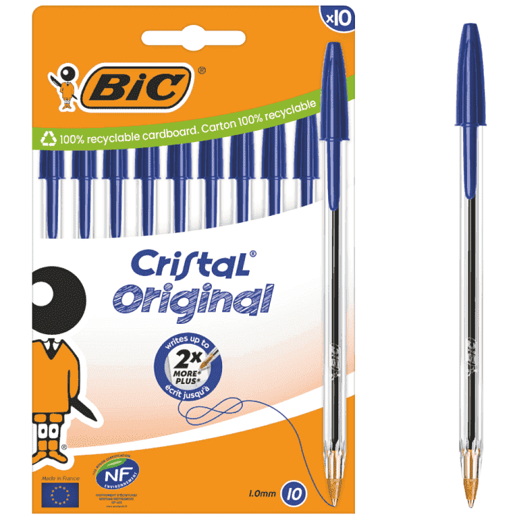 Bic Cristal Στυλό Med Box 10τεμ Blue