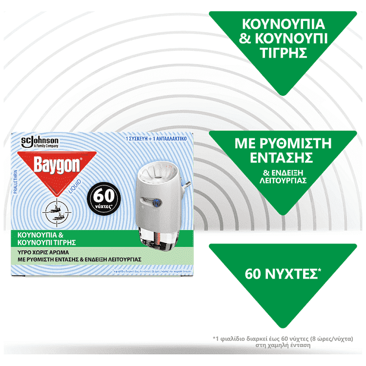 Baygon Ανταλλακτικό Dual Σετ 36ml 60 Νύχτες