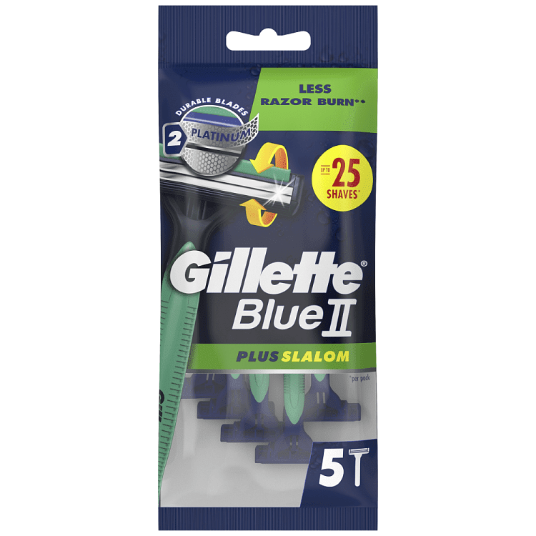 Gillette Blue IΙ Plus Slalom Ξυραφάκια μιας Χρήσης 5τεμ