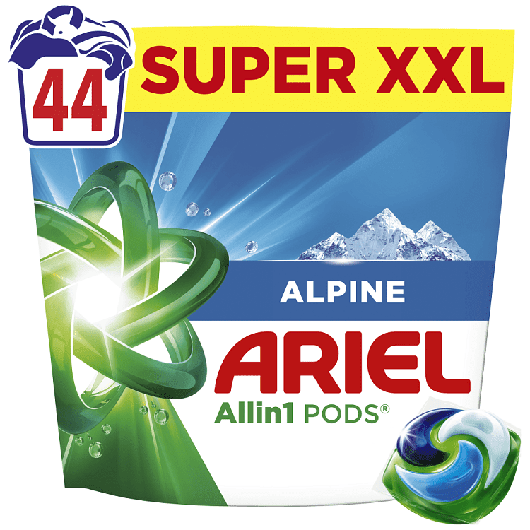 Ariel All In 1 Απορρυπαντικό Πλυντηρίου Ρούχων Κάψουλες Alpine 44 Μεζ
