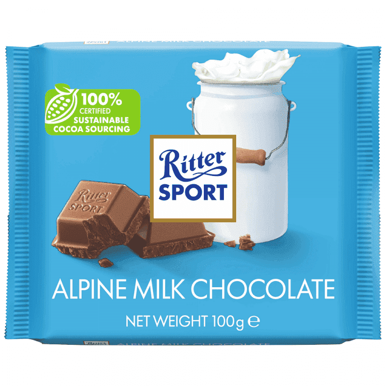 Ritter Sport Σοκολάτα Alpine Milk Chocolate 100gr