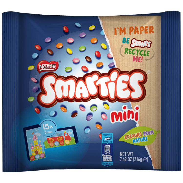 Smarties Mini Κουφετάκια με Σοκολάτα Γάλακτος 216g