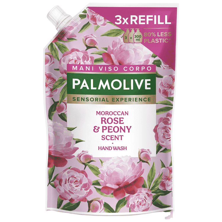 Palmolive Κρεμοσάπουνο Τριαντάφυλλο & Παιωνια Σακούλα Ανταλλακτ. 900ml