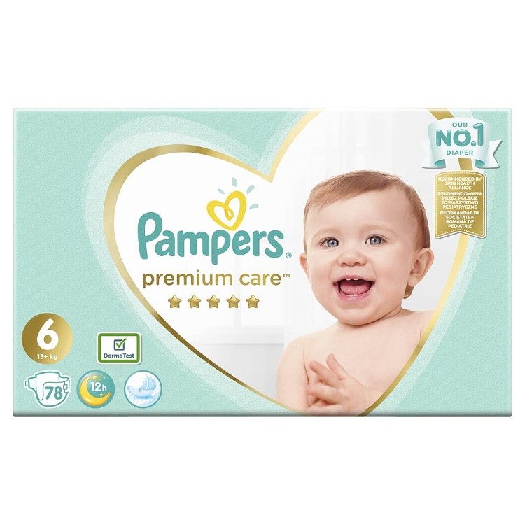 Pampers Πάνες Premium Care Mega Box (78τεμ) Νo6