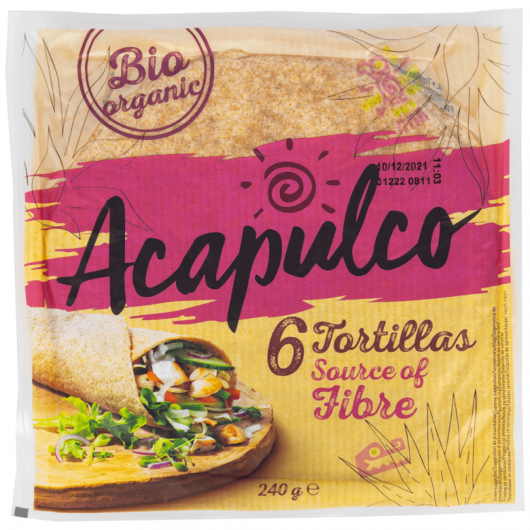 Acapulco Τορτίγια Πίτα Ολικής Bio 240gr