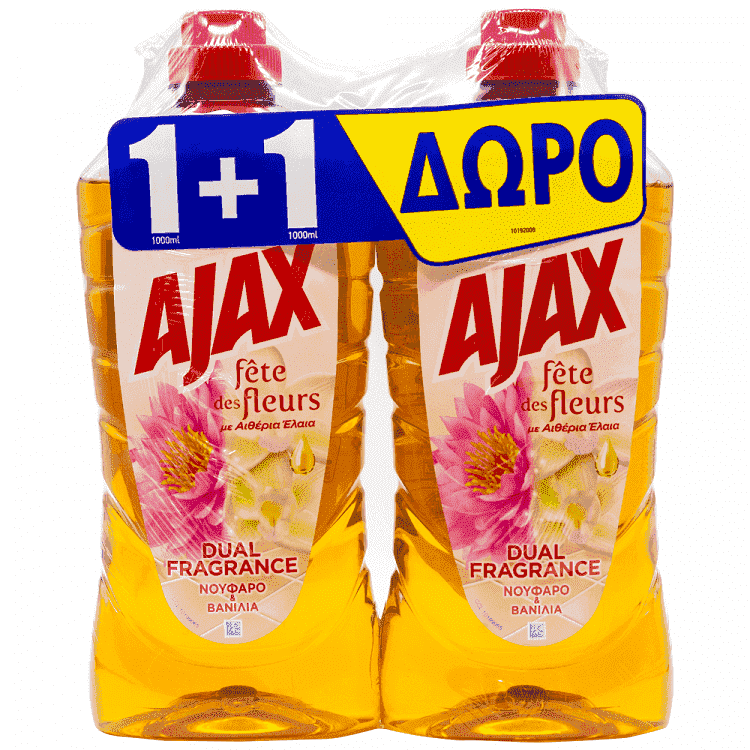 Ajax Fete Des Fleurs Υγρό Καθαριστικό Νούφαρο & Βανίλια 1L (1+1 Δώρο)