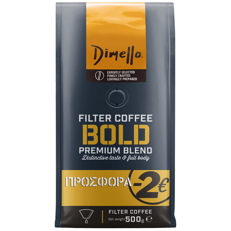 Dimello Καφές Φίλτρου Bold Premium Blend 500gr -2,00€